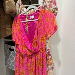 Sugarlips Pink and Orange Floral Romper